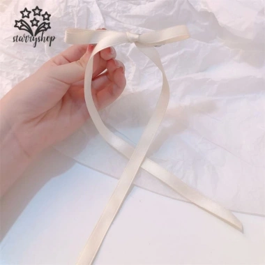 Kẹp tóc nơ ruy băng đuôi dài, nhiều màu ngọt ngào, dễ thương – Giá ưu đãi 4.460 VND 10