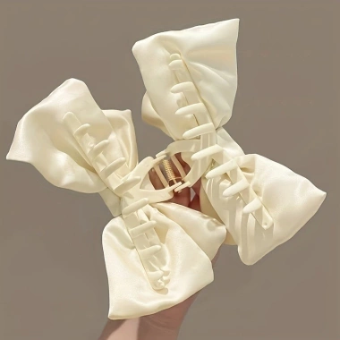 Kẹp tóc nơ to lụa Satin ngọt ngào, nhiều màu xinh, thiết kế nữ tính - Giá 21.280 VND