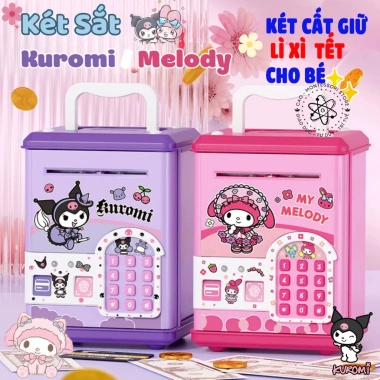 Két Sắt Lì Xì Tết Kuromi Melody Dễ Thương, Mở Khóa Vân Tay, Nhạc Đèn - Giá 174.500₫