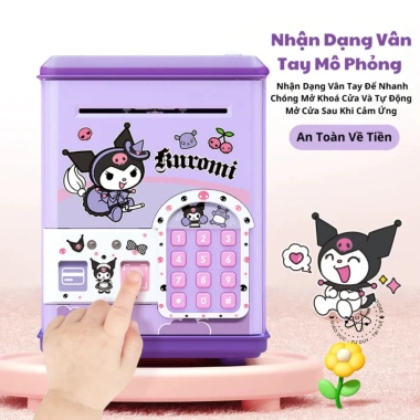 Két Sắt Lì Xì Tết Kuromi Melody Dễ Thương, Mở Khóa Vân Tay, Nhạc Đèn - Giá 174.500₫ 3
