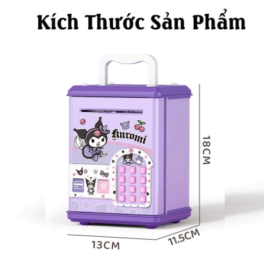 Két Sắt Lì Xì Tết Kuromi Melody Dễ Thương, Mở Khóa Vân Tay, Nhạc Đèn - Giá 174.500₫ 6