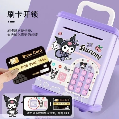 Két Sắt Lì Xì Tết Kuromi Melody Dễ Thương, Mở Khóa Vân Tay, Nhạc Đèn - Giá 174.500₫ 9