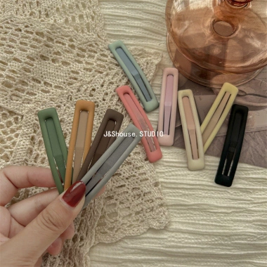 Kf739 Hàn Quốc kẹp tóc bangs hình chữ nhật mờ màu sắc dễ thương, giá chỉ 5.797đ