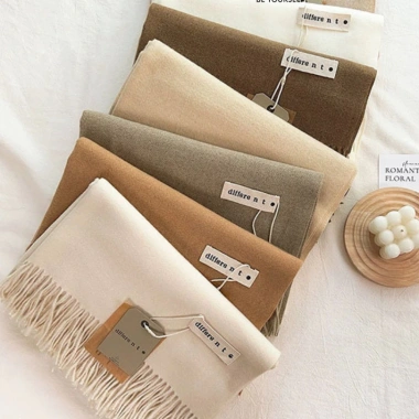 Khăn choàng cổ cashmere JK67 Jussy Official dày dặn, siêu mịn 180x68cm, sang trọng giữ ấm - Giảm còn 545.000₫ 2