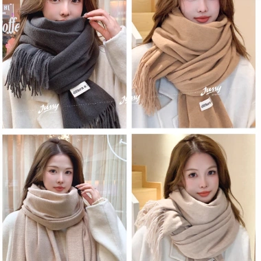 Khăn choàng cổ cashmere JK67 Jussy Official dày dặn, siêu mịn 180x68cm, sang trọng giữ ấm - Giảm còn 545.000₫ 5