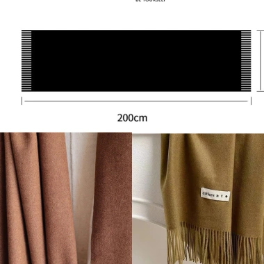 Khăn choàng cổ cashmere JK67 Jussy Official dày dặn, siêu mịn 180x68cm, sang trọng giữ ấm - Giảm còn 545.000₫ 7
