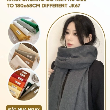Khăn choàng cổ cashmere JK67 Jussy Official dày dặn, siêu mịn 180x68cm, sang trọng giữ ấm - Giảm còn 545.000₫ 9