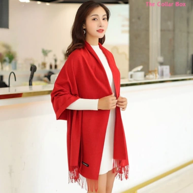 Khăn choàng cổ cashmere trơn dày 60x200cm đa màu, che nắng du lịch - 450k