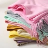 Khăn choàng cổ cashmere trơn dày 60x200cm đa màu, che nắng du lịch - 450k 3