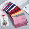 Khăn choàng cổ cashmere trơn dày 60x200cm đa màu, che nắng du lịch - 450k 5