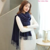 Khăn choàng cổ cashmere trơn dày 60x200cm đa màu, che nắng du lịch - 450k 6