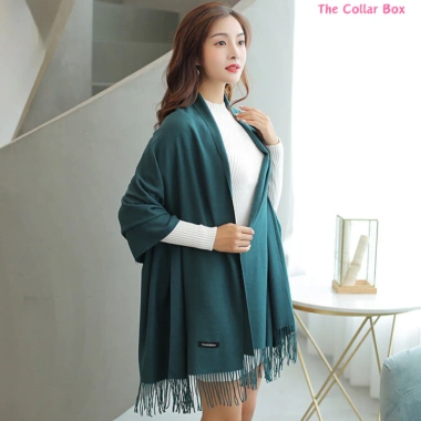 Khăn choàng cổ cashmere trơn dày 60x200cm đa màu, che nắng du lịch - 450k