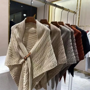 Khăn Choàng Tam Giác 2in1 Len Thừng Cashmere Phong Cách Hàn Quốc - Giá 129.999 VND 5