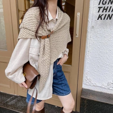 Khăn Choàng Tam Giác 2in1 Len Thừng Cashmere Phong Cách Hàn Quốc - Giá 129.999 VND 7