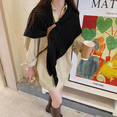 Khăn Choàng Tam Giác 2in1 Len Thừng Cashmere Phong Cách Hàn Quốc - Giá 129.999 VND 8