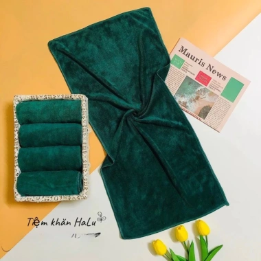 Khăn gội đầu microfiber 35x75 thấm hút nước cực tốt, giảm giá 12.900₫, dùng cho salon tóc 3
