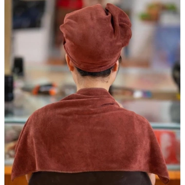 Khăn gội đầu microfiber 35x75 thấm hút nước cực tốt, giảm giá 12.900₫, dùng cho salon tóc 5