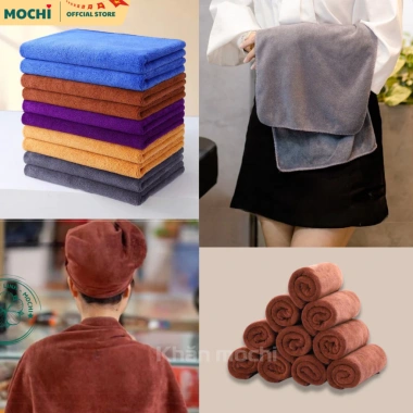 Khăn gội đầu spa 35x75cm microfiber dày dặn, thấm hút - Giá ưu đãi 12.000₫ 2