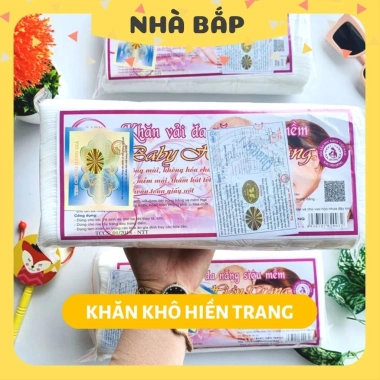 Khăn Khô Đa Năng Baby Hiền Trang 200g - Khăn Vải Giấy Khô Vệ Sinh Bé Giá 25.700 VND