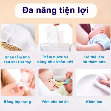 Khăn Khô Đa Năng Baby Hiền Trang 200g - Khăn Vải Giấy Khô Vệ Sinh Bé Giá 25.700 VND 4