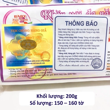 Khăn Khô Đa Năng Baby Hiền Trang 200g - Khăn Vải Giấy Khô Vệ Sinh Bé Giá 25.700 VND 9