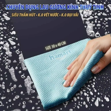 Khăn Lau Bàn Bếp 30x40 Siêu Thấm, Không Rụng Sợi, Vải Da Cá - Lau Ô Tô Cao Cấp, 12.500đ