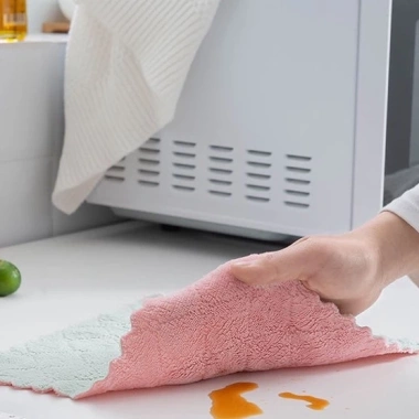 Khăn lau bếp 10 cái KT 25x25cm đa năng thấm nước, khăn lông hút Giá 35.000 VND 4
