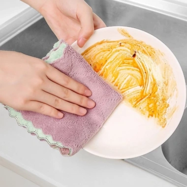Khăn lau bếp 10 cái KT 25x25cm đa năng thấm nước, khăn lông hút Giá 35.000 VND 6