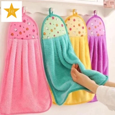 Khăn lau bếp đa năng, treo tường hình chiếc váy hai mặt màu sắc xinh xắn - Giá chỉ 8.500₫