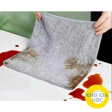 Khăn lau đa năng 2 mặt màu GHI - Combo 20, siêu thấm, giá gốc 42.557đ, giảm còn 32.990đ 2