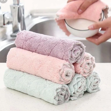 Khăn lau đa năng 30x30 cm - Hai mặt thấm nước, chống dính dầu mỡ, lau bếp, bát đĩa, cốc chén - Giá chỉ 7.649₫