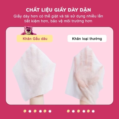 Khăn Lau Đa Năng Gấu Dâu LOTSO 200 tờ Siêu Mềm Mại - Giá chỉ 55.000đ, giảm mạnh, chất lượng nội địa