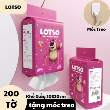 Khăn Lau Đa Năng Gấu Dâu LOTSO 200 tờ Siêu Mềm Mại - Giá chỉ 55.000đ, giảm mạnh, chất lượng nội địa 10 Khăn Lau Đa Năng Gấu Dâu LOTSO 200 tờ Siêu Mềm Mại - Giá chỉ 55.000đ, giảm mạnh, chất lượng nội địa 10