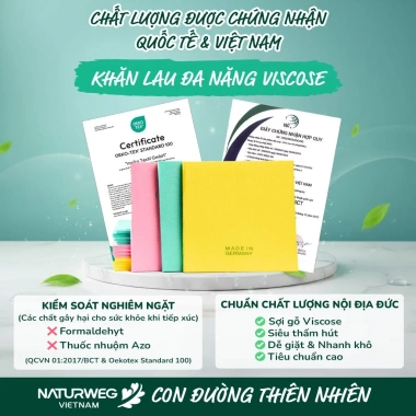 Khăn Lau Đa Năng MEIKO Sợi Gỗ Viscose 38x38cm Siêu Thấm Hút, Dễ Giặt, Nhanh Khô - Nội địa Đức Giá Ưu Đãi 39.000đ 8