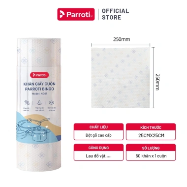 Khăn Lau Đa Năng Parroti NG01 50 Cái 25x25cm – Lau Bếp, Kính, Chắn Bát, Tay 49.900₫ 8 Khăn Lau Đa Năng Parroti NG01 50 Cái 25x25cm – Lau Bếp, Kính, Chắn Bát, Tay 49.900₫ 8
