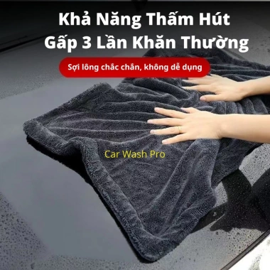 Khăn Lau Đa Năng Superfine Fiber Cao Cấp - Siêu Thấm Nước, Lau Êm Không Trầy Sơn