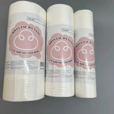 Khăn lau đa năng TopGia cuộn 100 tờ siêu dai, thấm hút tốt, dùng lau bếp 1 lần hoặc tái sử dụng - Giá chỉ 99.000 VND