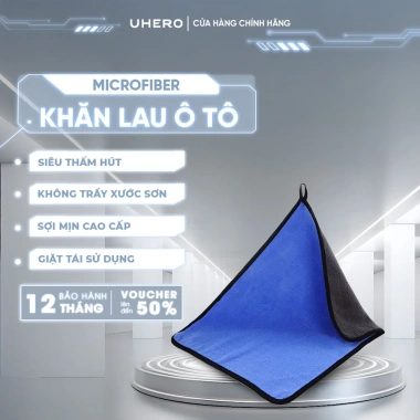 Khăn lau đa năng UHero KL01 Microfiber xe ô tô – Thấm hút nước mạnh, giá 20.000