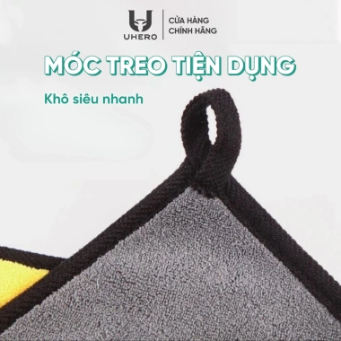 Khăn lau đa năng UHero KL01 Microfiber xe ô tô – Thấm hút nước mạnh, giá 20.000