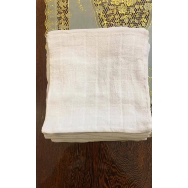 Khăn lau đa năng vuông trắng 28x28 cotton - 100% hút ẩm, dùng cho ban thờ, bếp, chén, tay - Giá 130.486 VND (giảm từ 163.108 VND)