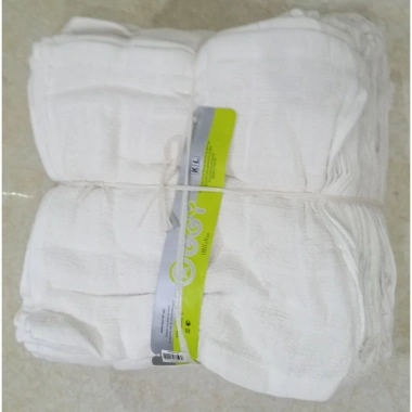 Khăn lau đa năng vuông trắng 28x28 cotton - 100% hút ẩm, dùng cho ban thờ, bếp, chén, tay - Giá 130.486 VND (giảm từ 163.108 VND)