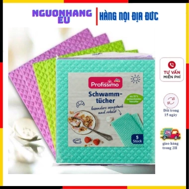Khăn Lau Đa Năng Xốp Vải Profissimo Đức 5 Cái - Giá Ưu Đãi 83.000 VND Giảm tới 23%