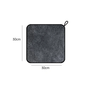 Khăn Lau Khô Ô tô Xe Máy Cao Cấp Siêu Thấm Hút – Không Đổ Lông, 30x30 & 40x60cm, Viền Xám Đen 10