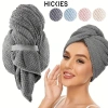 Khăn Lau Khô Tóc Microfiber Thấm Nước Dây Đeo Đàn Hồi Nhanh Khô HICKIES 35k