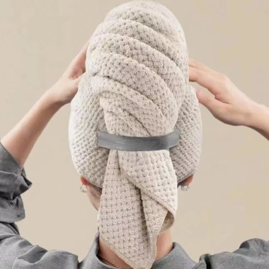 Khăn Lau Khô Tóc Microfiber Thấm Nước Dây Đeo Đàn Hồi Nhanh Khô HICKIES 35k