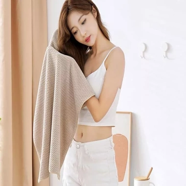 Khăn Lau Khô Tóc Microfiber Thấm Nước Dây Đeo Đàn Hồi Nhanh Khô HICKIES 35k