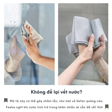 Khăn lau kính microfiber, móc treo, không để lại vết nước, siêu thấm hút 20.000đ
