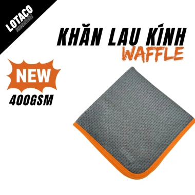 Khăn lau kính ô tô WAFFLE cao cấp LOTACO 40x40 cm không để lại vệt, không xướt 2