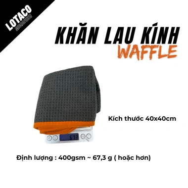 Khăn lau kính ô tô WAFFLE cao cấp LOTACO 40x40 cm không để lại vệt, không xướt 6