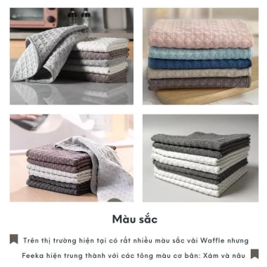 Khăn lau kính Waffe FEEKA microfiber có móc treo – Không rụng lông, siêu xịn, chỉ 20.000₫ 7
